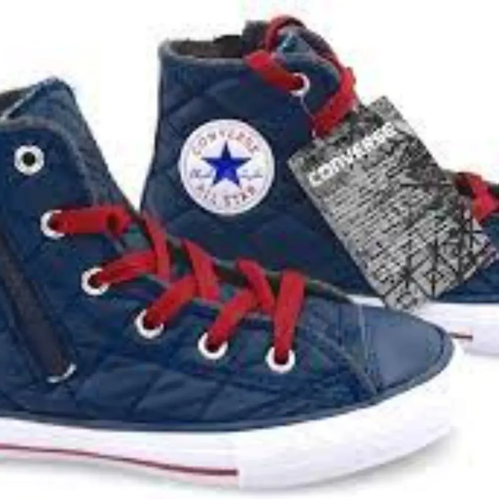 Converse All Star Blue Nylon Quilted Zip Lace 8